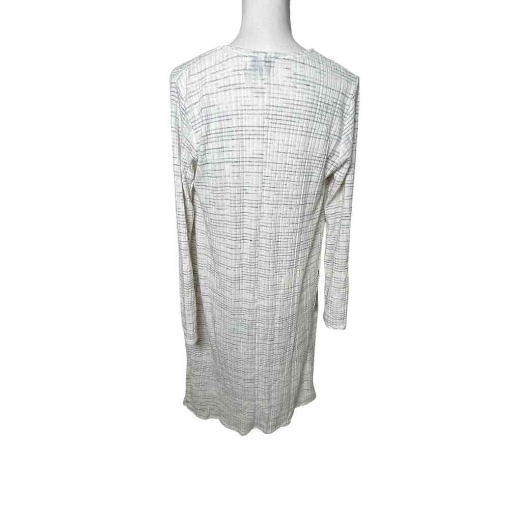 Anthropologie Saturday Sunday gray/white striped open duster sweater M - Picture 6 of 9